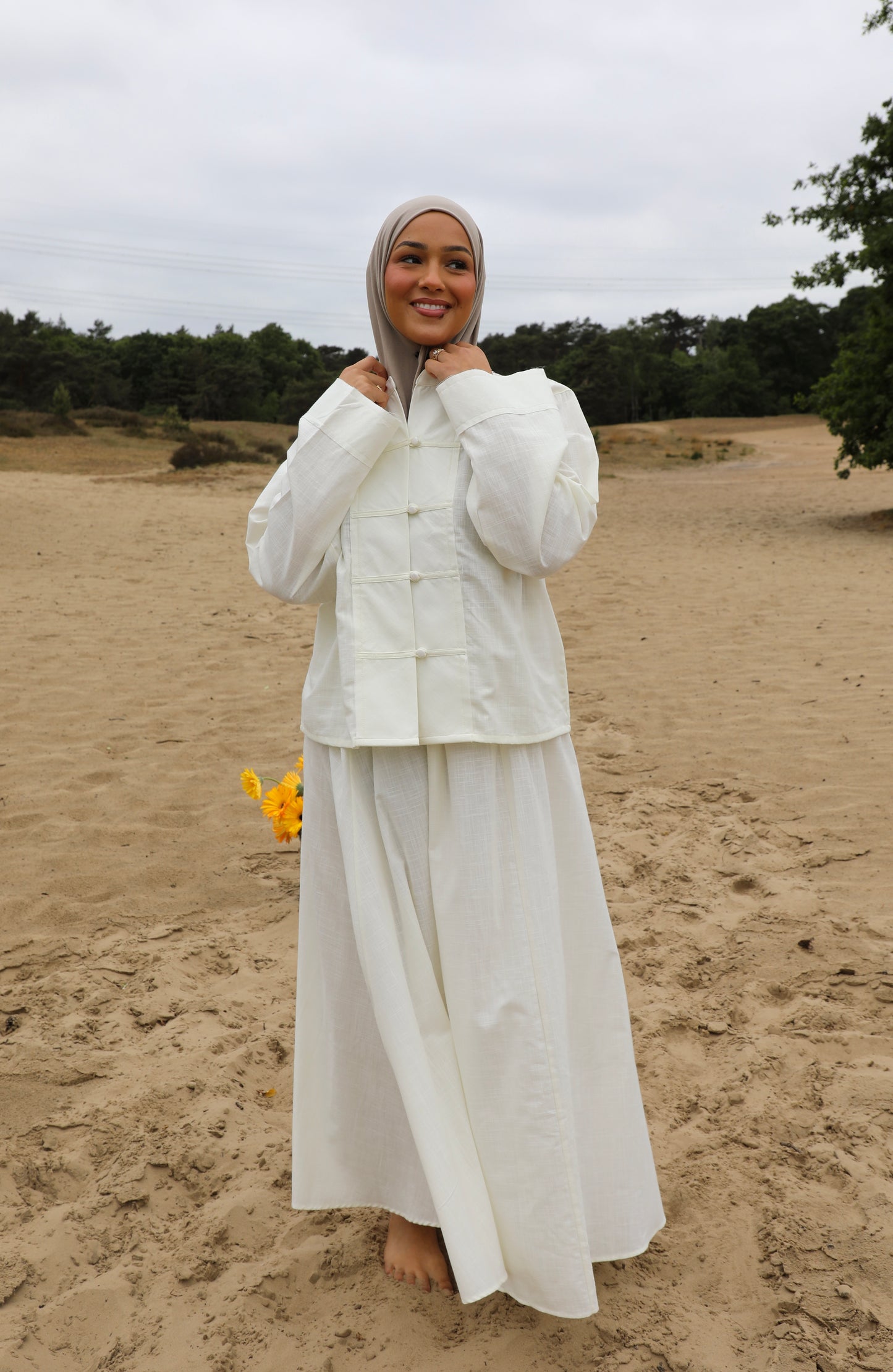 Linen skirt set