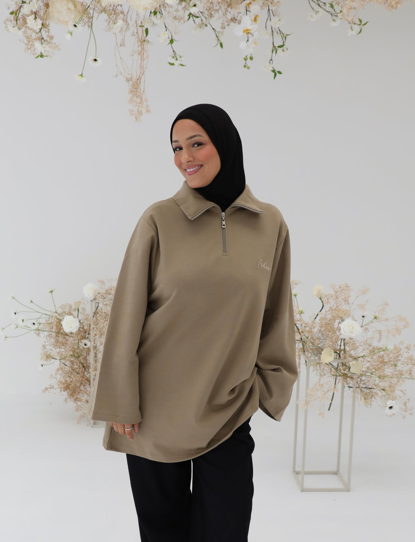 Irhaa oversized zip shirt