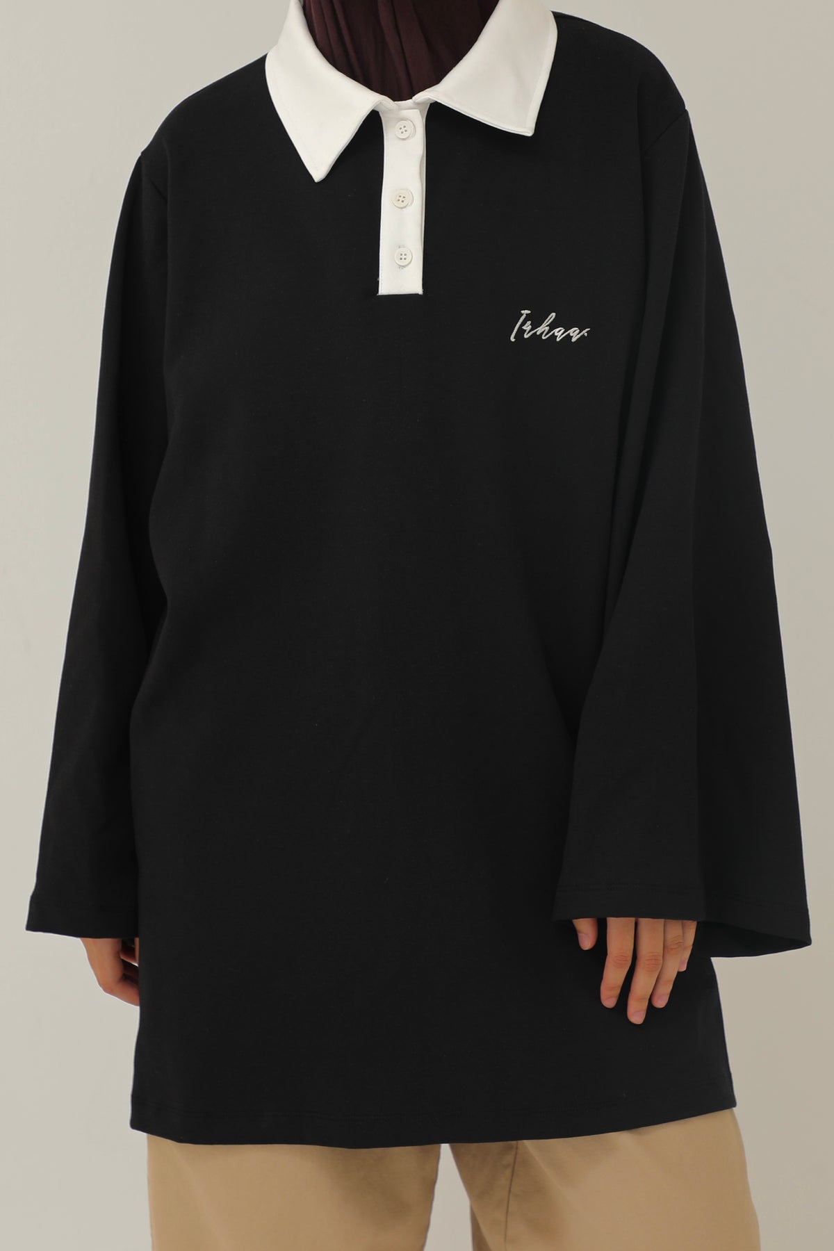 Oversized polo shirt