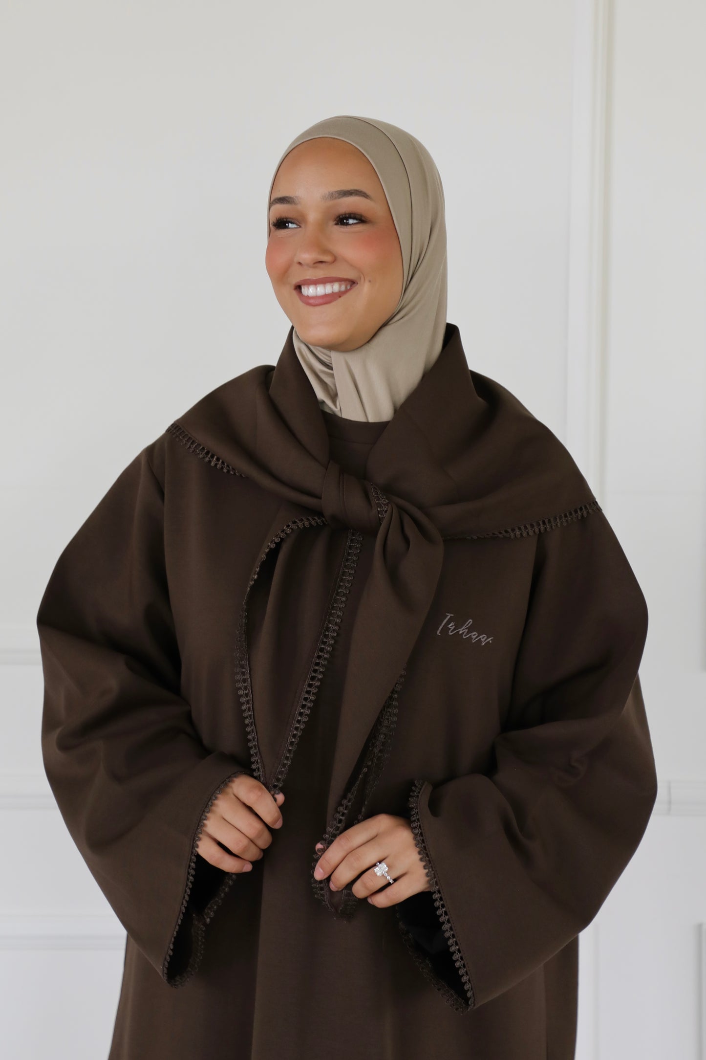 Irhaa dress with lace detail & scarf