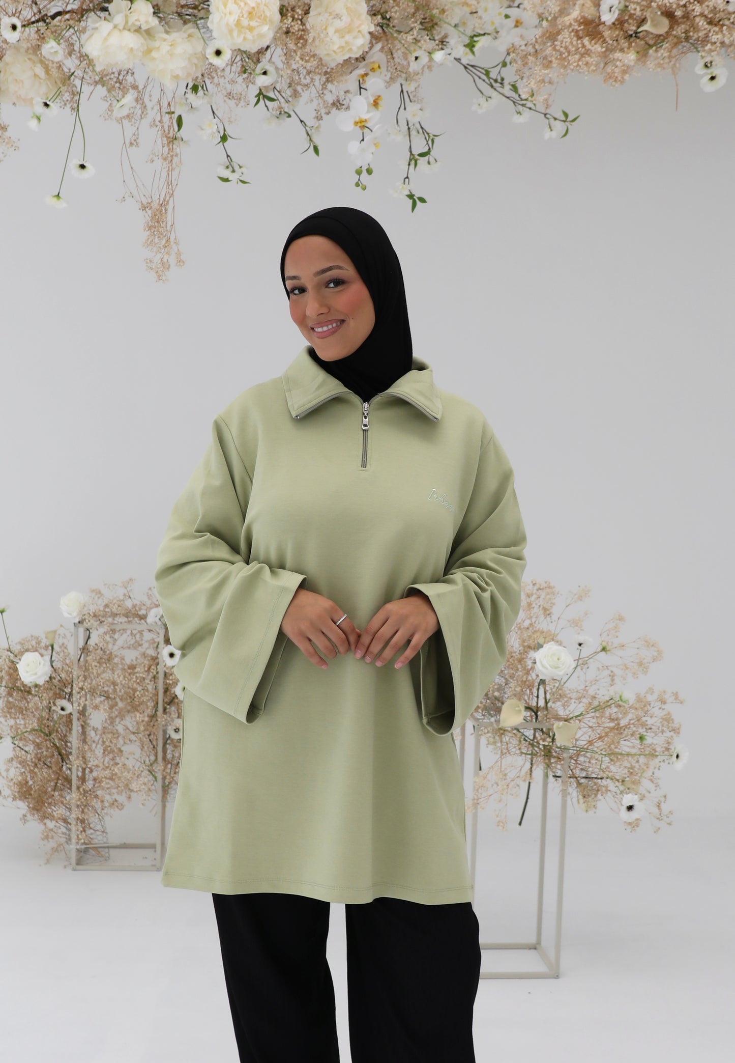 Irhaa oversized zip shirt