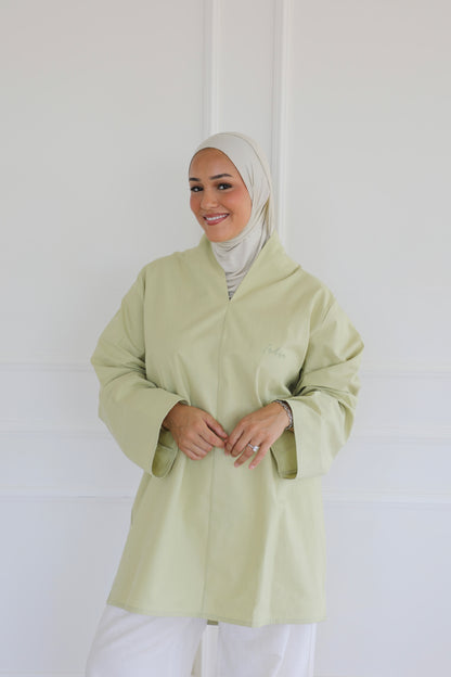 Highneck linen shirt