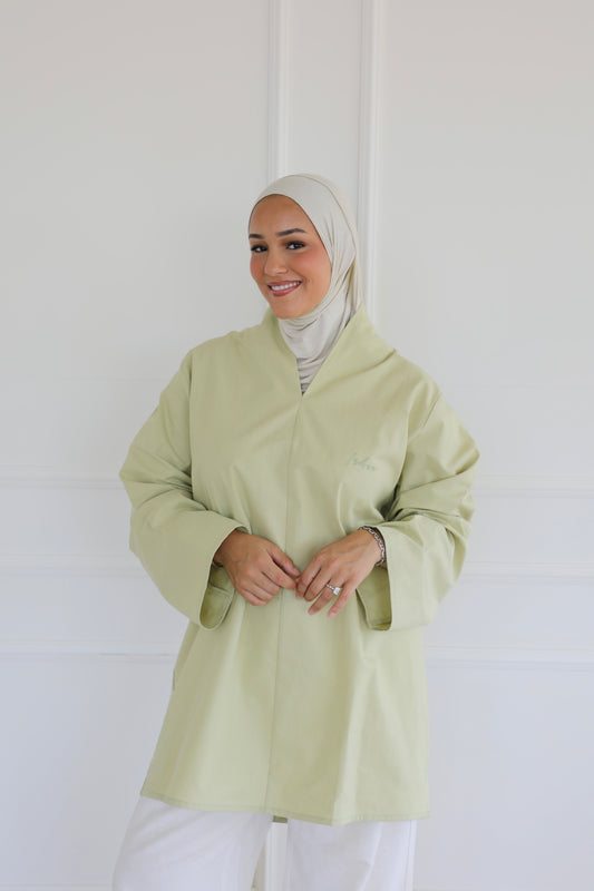 Highneck linen shirt