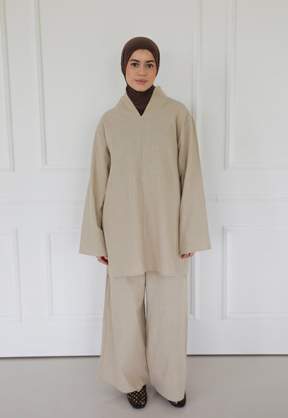 Linen highneck set