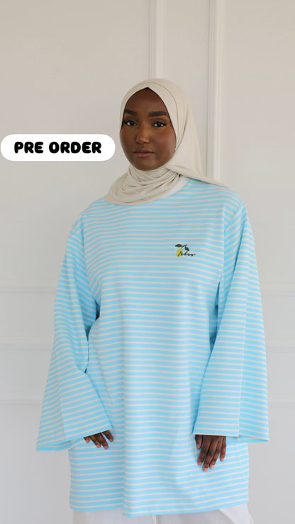 Striped shirt with lemon