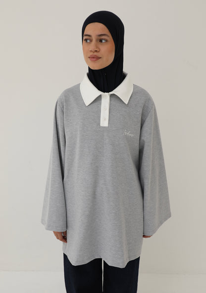 Oversized polo shirt