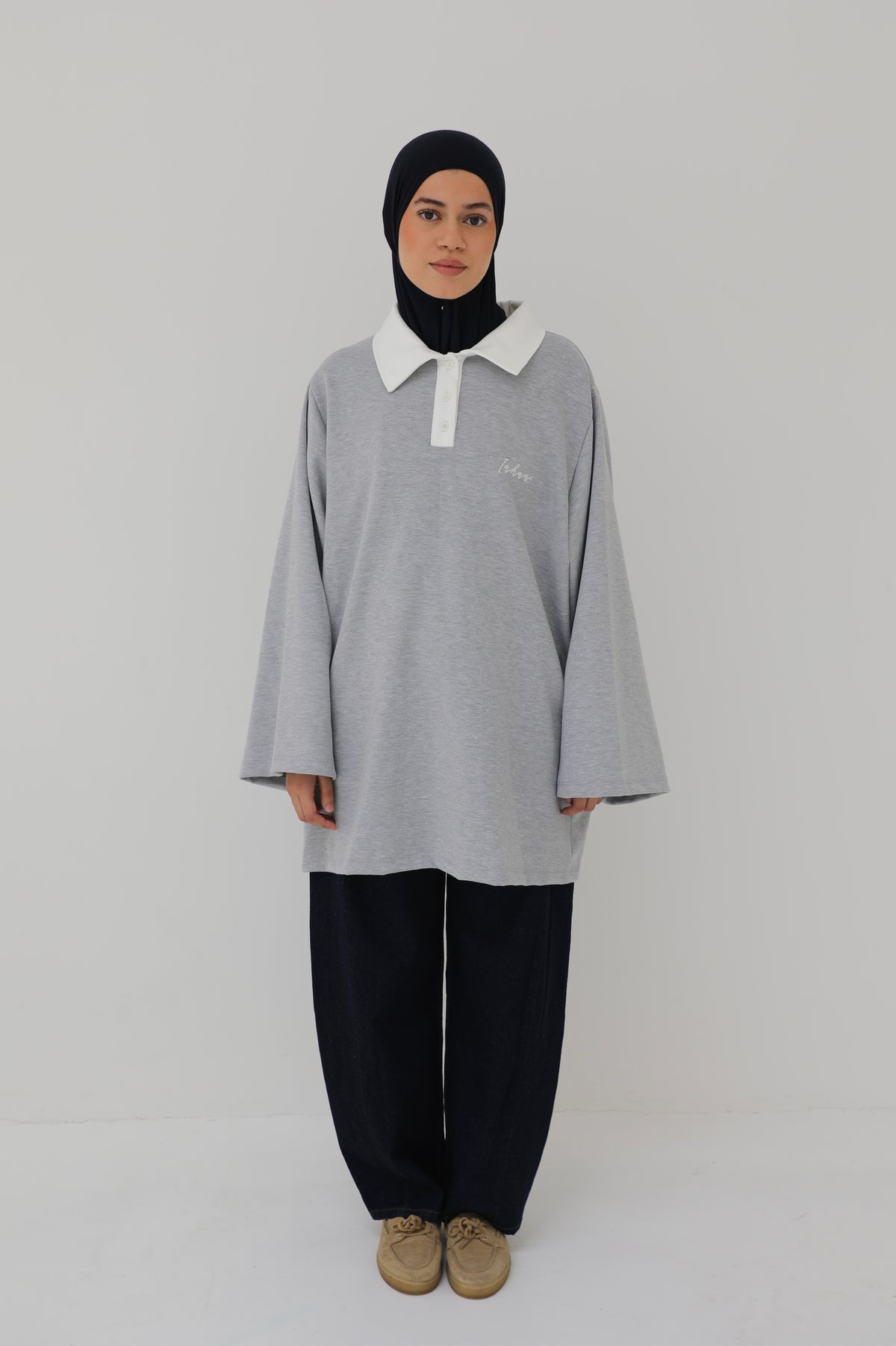 Oversized polo shirt