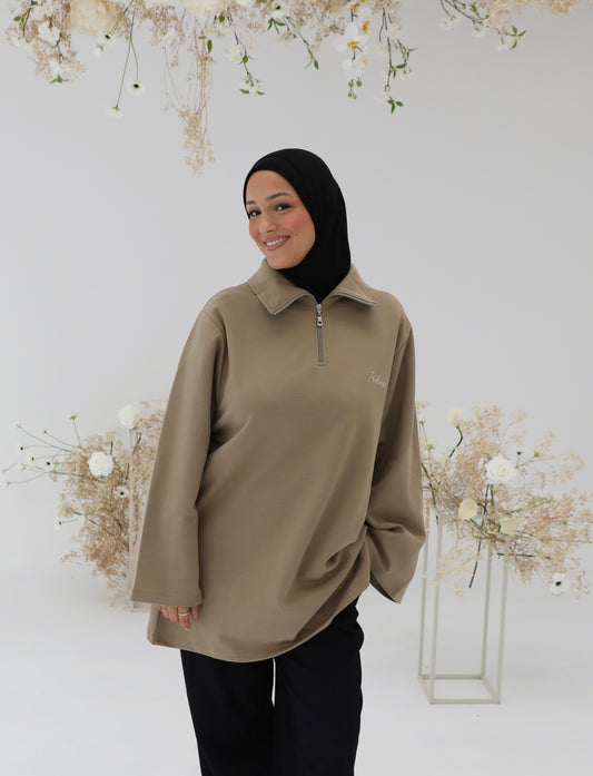 Irhaa oversized zip shirt