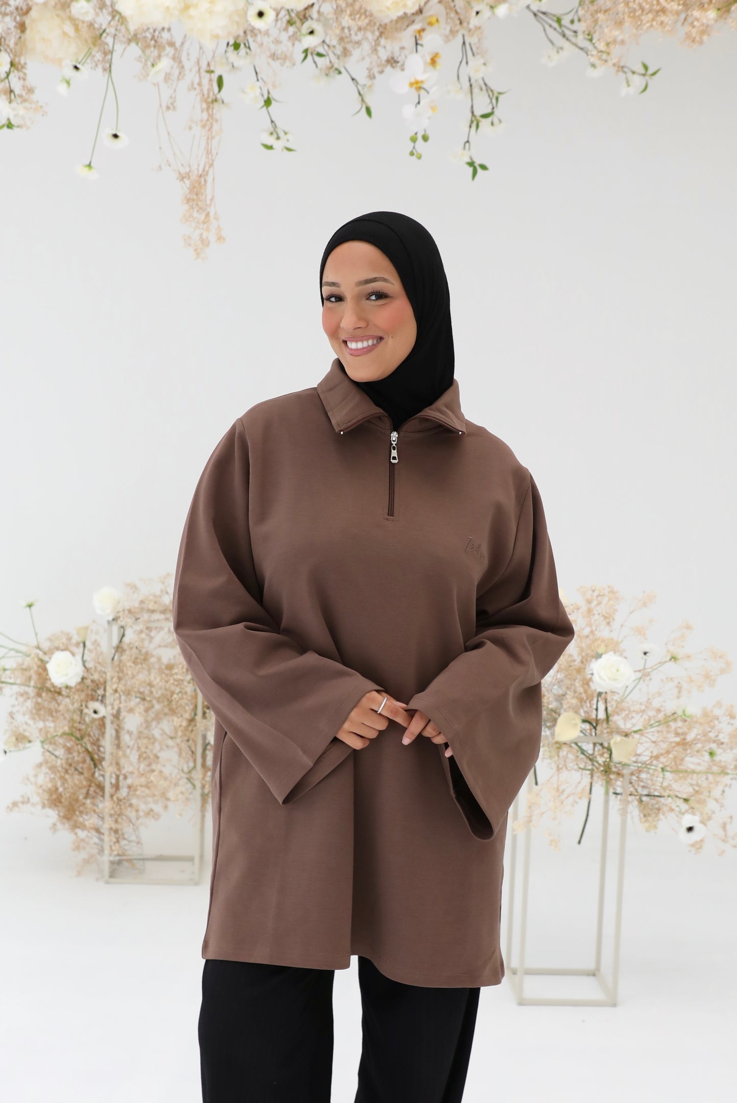 Irhaa oversized zip shirt