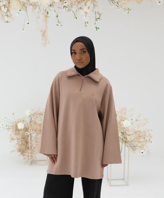 Irhaa oversized zip shirt