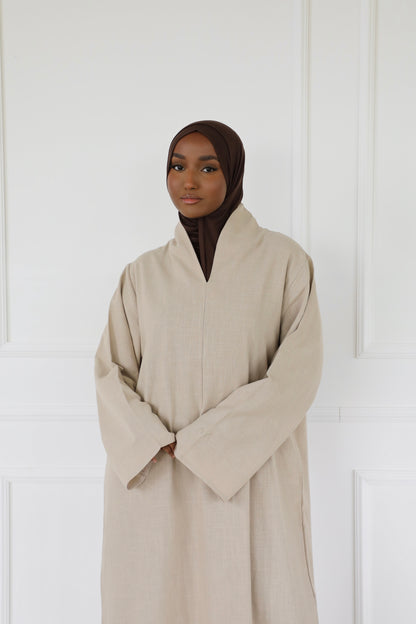Linen highneck dress
