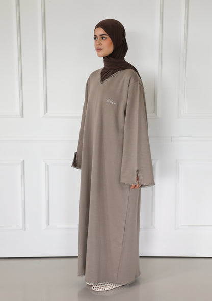 Irhaa dress with lace detail & scarf