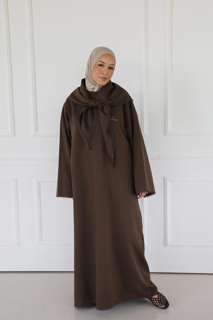 Irhaa dress with lace detail & scarf