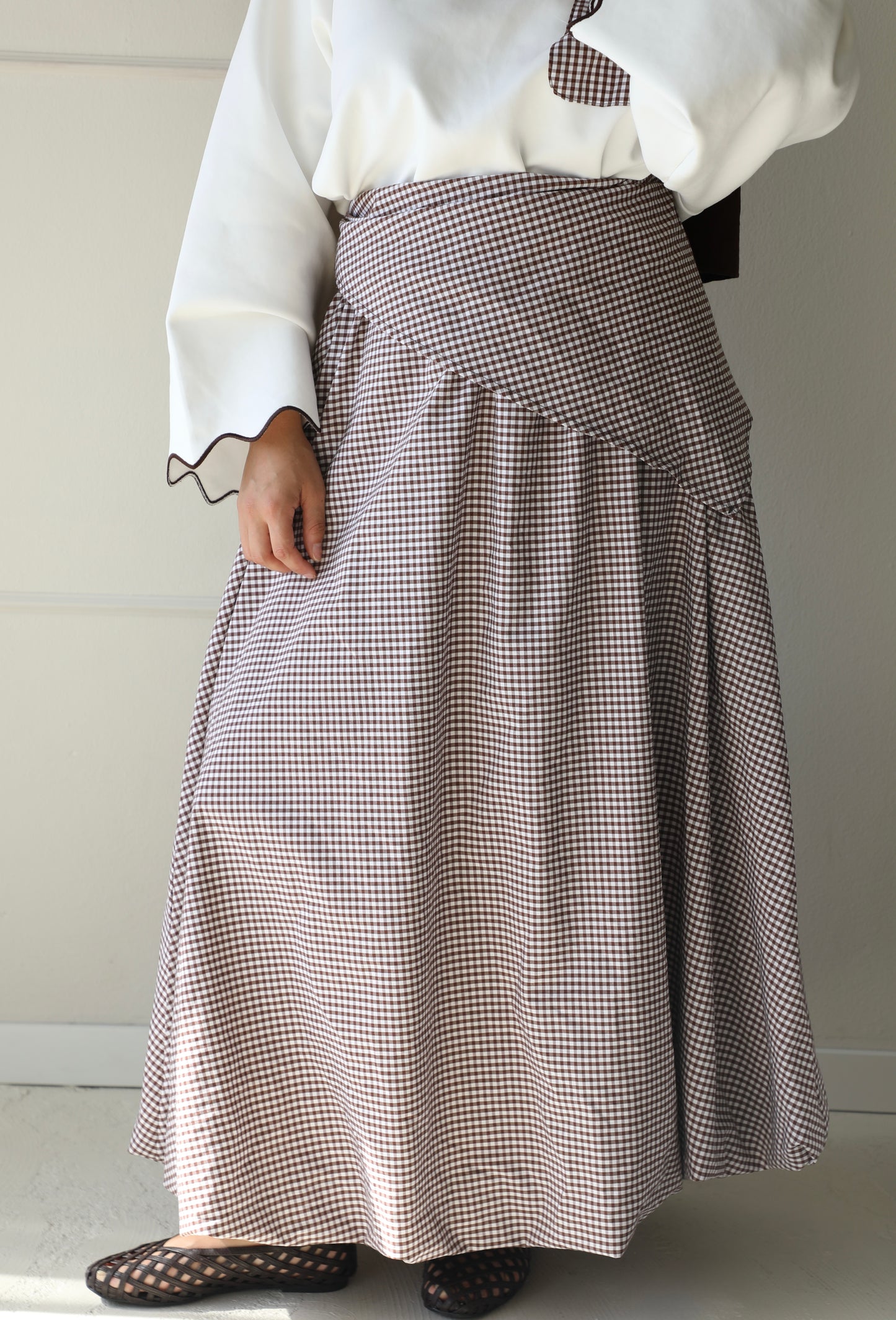 Balloon skirt with scarf