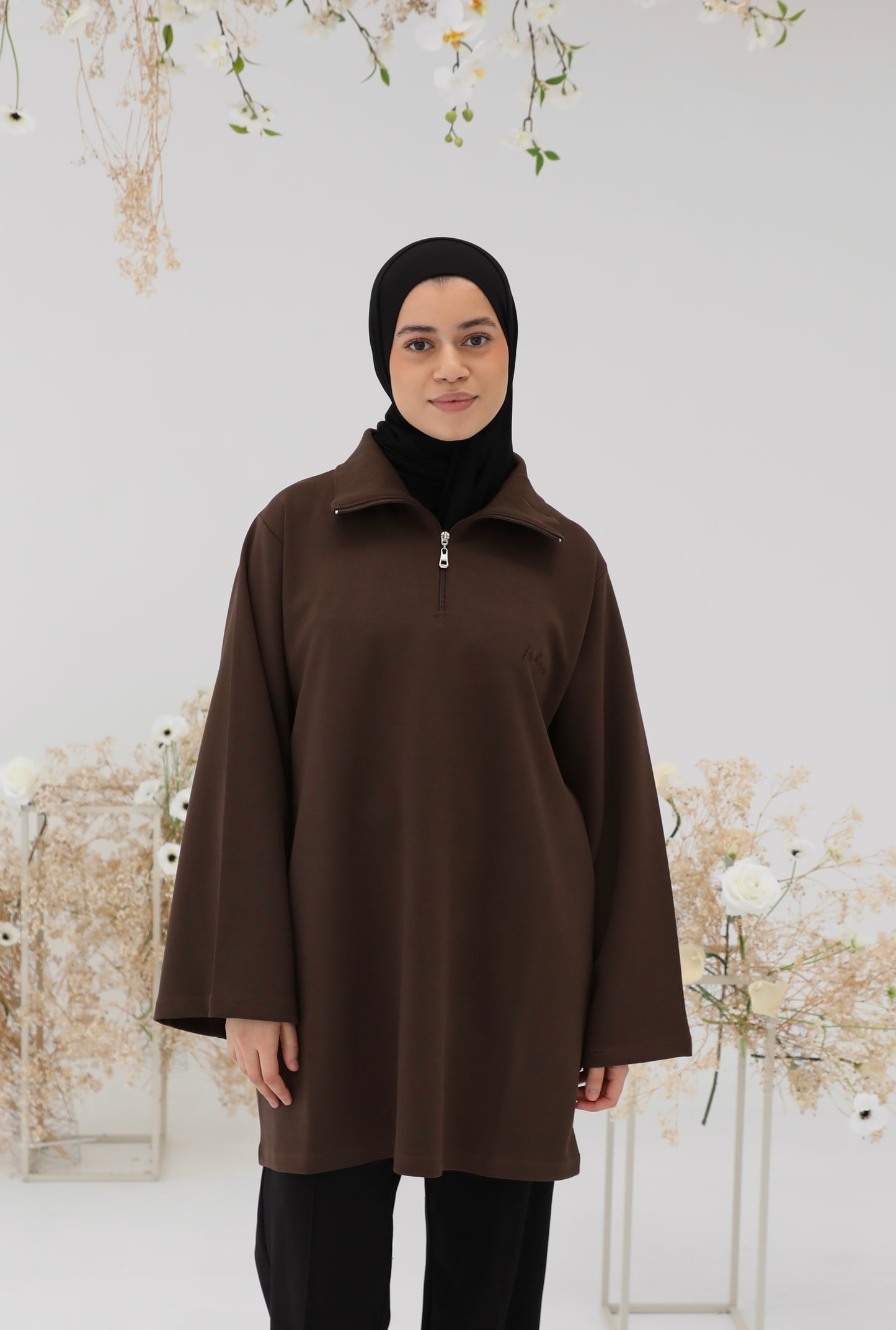 Irhaa oversized zip shirt