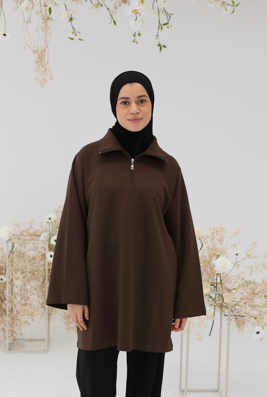 Irhaa oversized zip shirt
