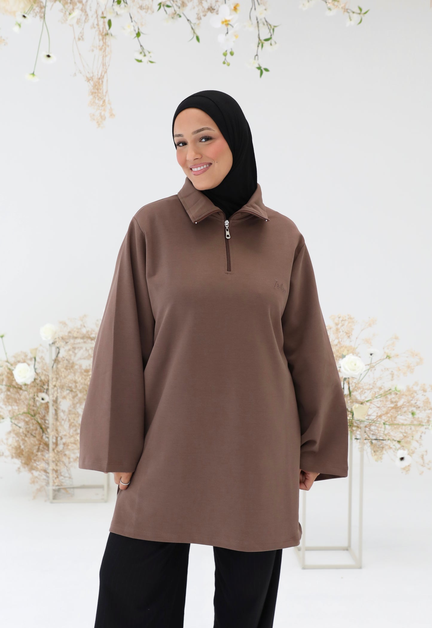 Irhaa oversized zip shirt