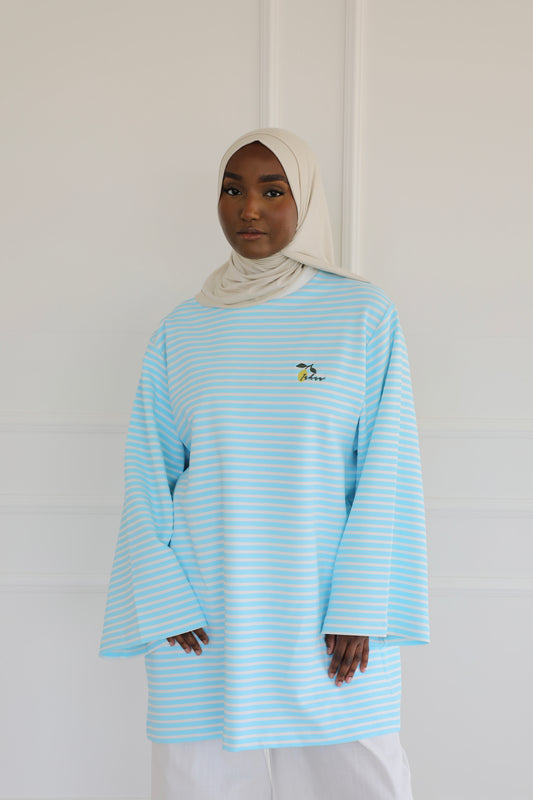 Striped shirt with lemon
