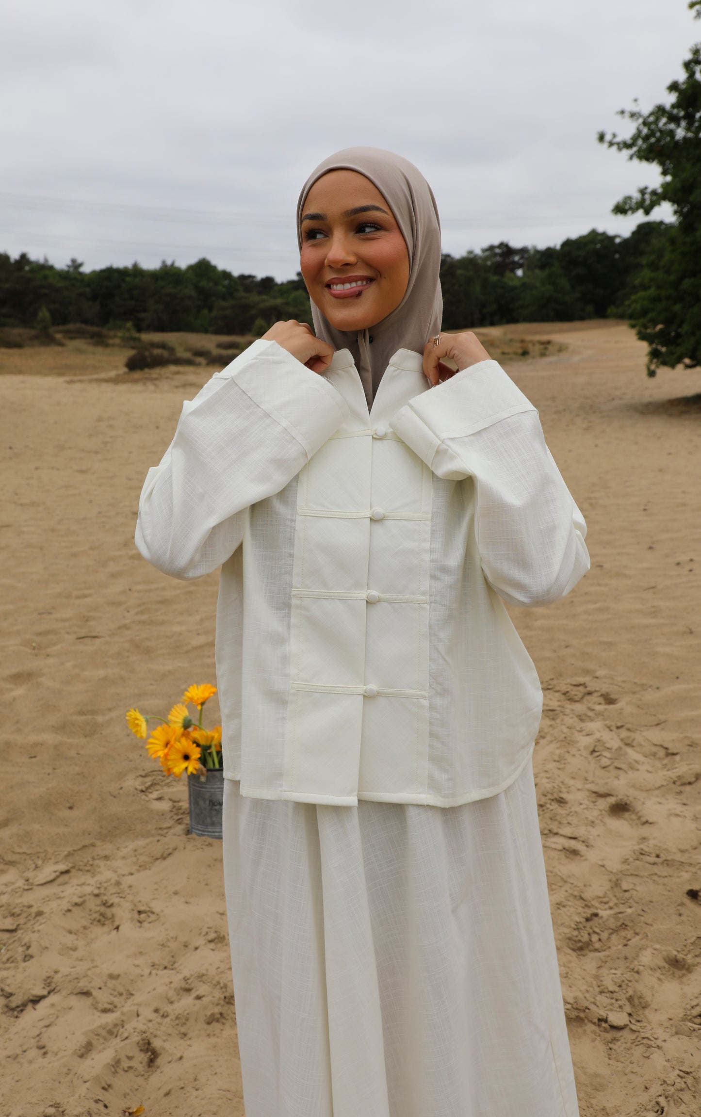 Linen skirt set