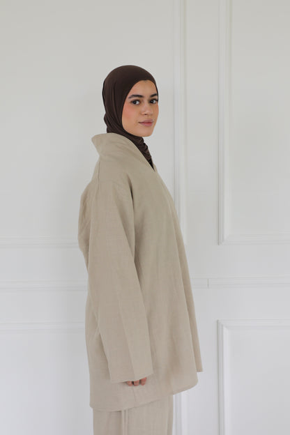 Linen highneck set