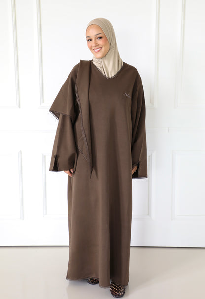 Irhaa dress with lace detail & scarf