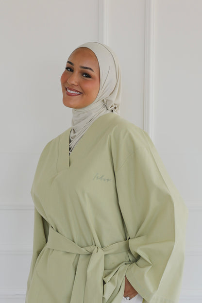 Linen shirt with belt