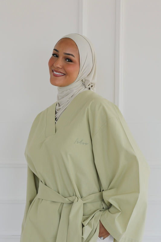 Linen shirt with belt