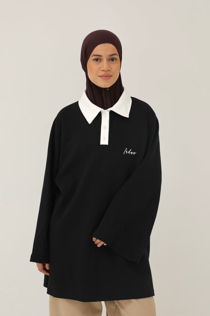 Oversized polo shirt