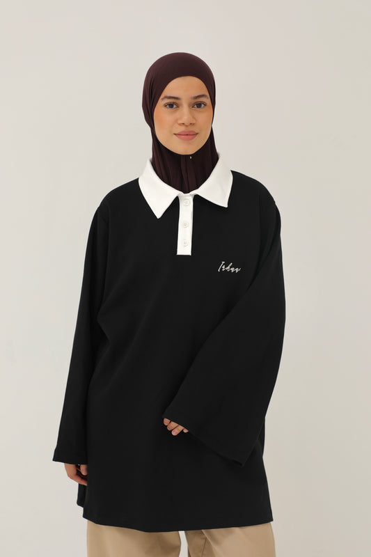 Oversized polo shirt