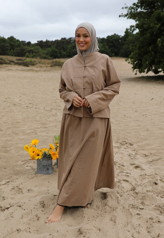 Linen skirt set