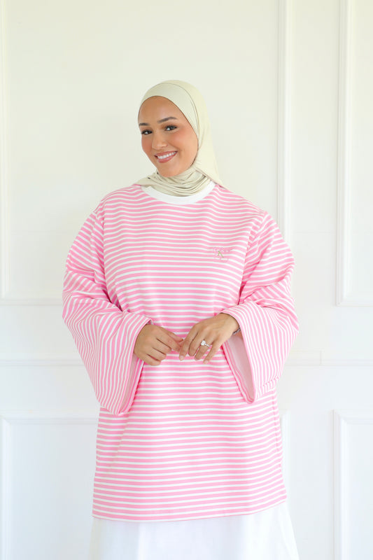 Striped shirt with cherry