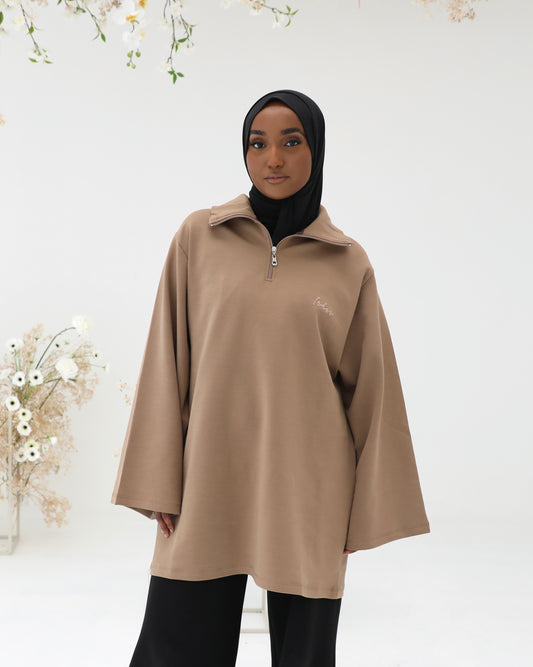 Irhaa oversized zip shirt