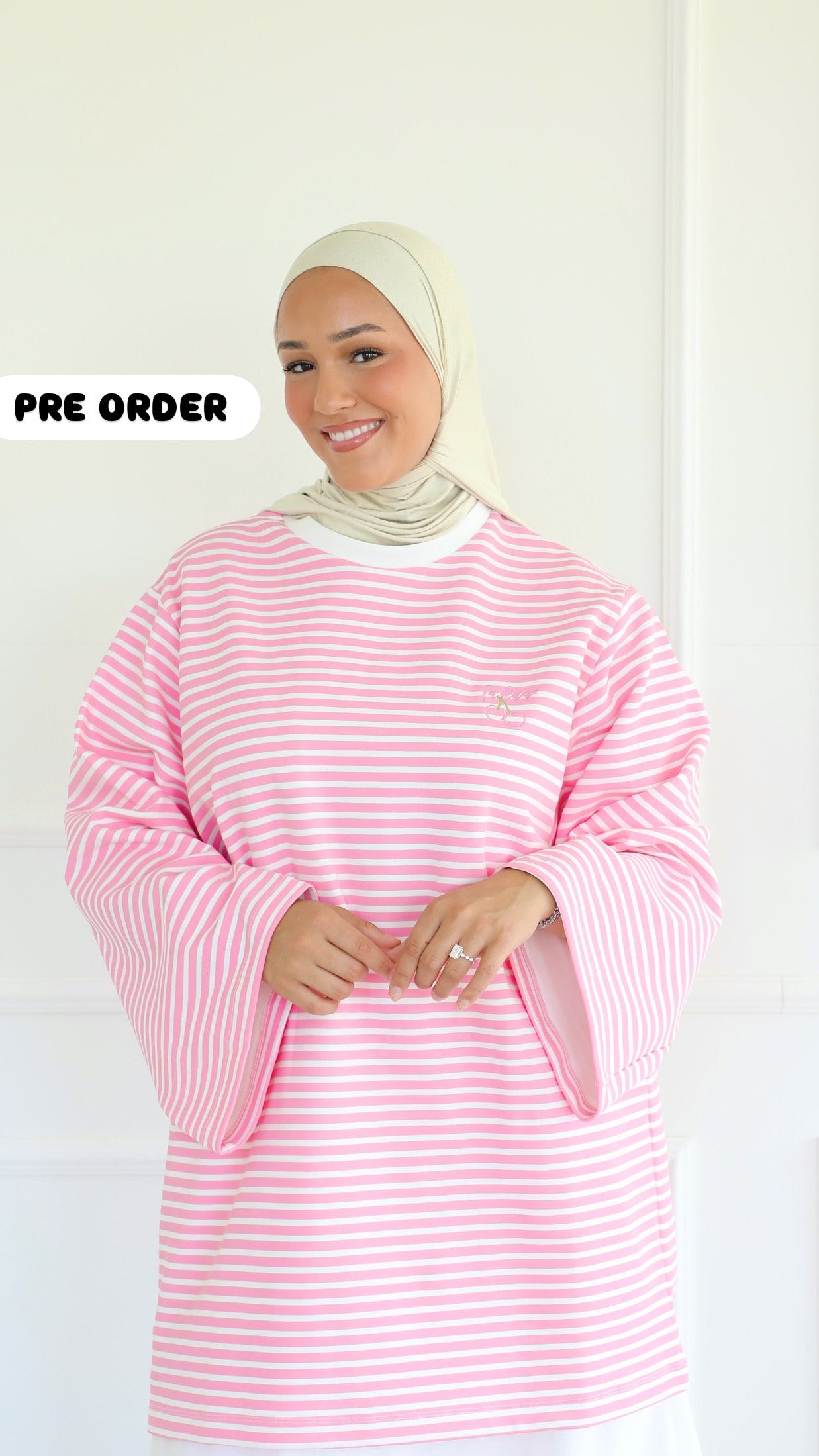 Striped shirt with cherry
